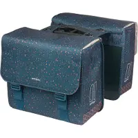 Basil Flair - Dubbele fietstas MIK - 35L - Navy - Waterafstotend - Reflectiedetails