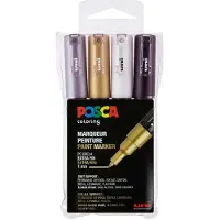 Posca PC-1MC acrylmarkerset (0,7 - 1 mm kegelpunt) 4 stuks