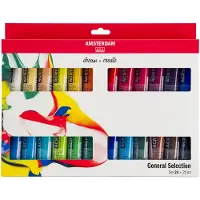 Taidepiste Amsterdam acrylverf set - 24 stuks