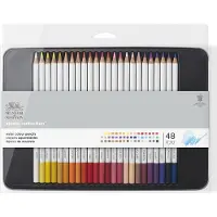 Winsor & Newton 0490057 Studio Collection Aquarelpotloden – Set van 48 – Watercolour Pencils – Metalen Etui