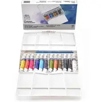 Winsor & Newton 0390377 Cotman Aquarelverf Set – Reisset 12 Tubes – 8 ml Waterverf met Penseel – Studio & Reis Aquarelset