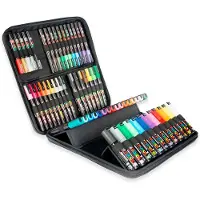 Posca PC-1MC/PC-3M/PC-5M/PC-8K verfmarker in luxekoffer (60 stuks)