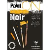Clairefontaine Paint'ON Multi-Techniques Black Noir A4