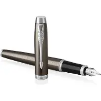 Parker IM-vulpen | Dark Espresso | fijne penpunt met blauwe inktnavulling | Geschenkverpakking