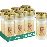 Bolsius - Herdenkingslicht - Krans - 6 stuks - 120 Branduren