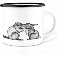 Ligarti Mok emaille - konijn en bever -