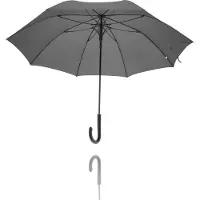 Discountershop Paraplu Automatisch – Regenparaplu Kopen voor Koppels - Luxe Paraplu - Grijs ⌀ 111 glasvezel - Windproof