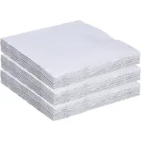 Daisy Maki uni servetten - 60x st - 33 x 33 cm - zilver - lunch/diner servetten