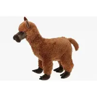 Merkloos XL Bruine lama knuffels 40 cm knuffeldieren - Knuffel boederijdieren