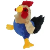Merkloos Pluche blauwe haan/kip knuffeltje 20 cm - Knuffel boederijdieren