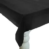 Givi Italia Feest tafelkleed van pvc - 2x - zwart - 240 x 140 cm - tafel versiering - kunststof tafelkleden