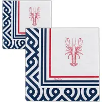 Givi Italia Strand servetten - 32x - nautisch - 3 laags - 33 x 33 cm - feest/verjaardag servetten - strand - maritiem