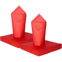 Givi Italia Feest servetten - 32x - rood - 3 laags - 33x33cm - feest/verjaardag servetten