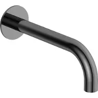 Hotbath Cobber CB7098 Uitloop 23cm - Zwart Chroom - Messing - Kranen, Badkranen, Baduitlopen - 8719874203456