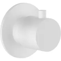 Hotbath Cobber CB7069EXT Afbouwdeel Inbouw Doorstroom Stopkraan - Mat Wit - Kranen, Badkranen, Inbouw Badkranen - 8721122551103