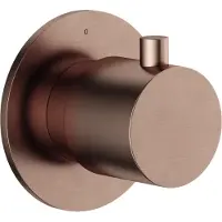 Hotbath Cobber CB7068EXT Afbouwdeel Inbouw Stopkraan - Geborsteld Koper Pvd - Kranen, Badkranen, Inbouw Badkranen - 8719874203012