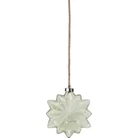 Lumineo Kersthanger Bloem Groen Met Verlichting 8 X 19 X 19 Cm