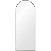 AYTM Arcus spiegel, zwart, hoogte 115 cm, glas, MDF hout, zwart, Hout, Design