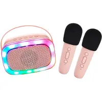 Lalarma Lautsprecher m. 2 Mikrofone - Kabellos - Karaoke - Rose - - One Size - Lautsprecher