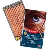 Derwent Metallic Box Lightfast Pencil 12 Units Veelkleurig Kinderen