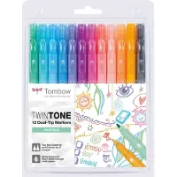 Tombow TwinTone Marker Pastel 12-pack