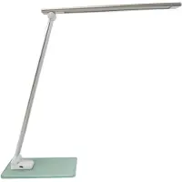 Unilux Popy Vrijstaand Bureaulamp LED Wit, Zilver USB 300 x 120 x 350 mm