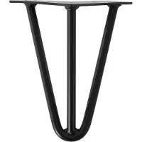 Furniture Legs Europe Stalen hairpin zwart hairpin ø 1,2 cm en hoogte 20 cm