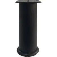 Furniture Legs Europe Stalen verstelbare meubelpoot zwart rond ø 4 cm en hoogte 13 cm
