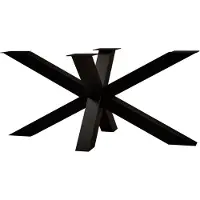 Furniture Legs Europe Stalen matrix zwart spinpoot 180 bij 70 cm en hoogte 73 cm (10 x 10 cm)