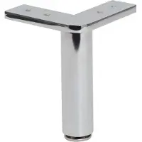 Furniture Legs Europe Stalen meubelpoot chroom hoek 13 bij 13 cm en hoogte 17 cm