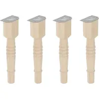 Furniture Legs Europe Meubelpoot rond Ø 7 cm en hoogte 42 cm van massief hout - 4 stuks
