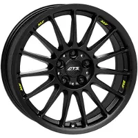 ATS 17-inch aluminium velg, model Streetrallye, afmetingen 17"x7", 5x100 steek, ET38, naafdiameter 63.30mm. Velg in mat zwart