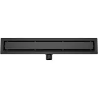 Boss & Wessing Douchegoot met tegelrooster en flens bws roos 70x7 cm mat zwart