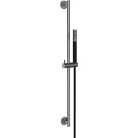 Boss & Wessing Glijstangset BWS Moran Met Staafhanddouche 1 Stand 150 cm Gunmetal/Mat Zwart
