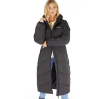 Bench Lange Pufferjas met capuchon Dames Eloraina Zwart