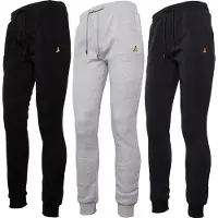 Brave Soul Heren Clinton Jogginghose Drei-Pack Schwarz/Grau/Marine