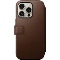 Nomad Modern Leren Folio iPhone 16 Pro Bruin - NM01679585
