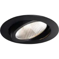 QAZQA Inbouwspot zwart 9,5cm incl. LED 1015 lm dimbaar IP23 - Gaius