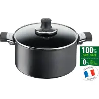 Tefal G2694632, Rood, Zwart, Titanium, Zwart, Zilver, Glas, 24 cm