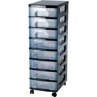 Really Useful Box Kunststof Ladekast 56 L Transparant, zwart 35 x 40 x 8,5 cm