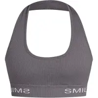 SMILODOX Sport bh 'Azura' donkergrijs / wit