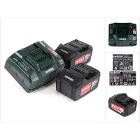 Metabo Gereedschap batterijen + laders, Accu-basisset 18V met 2x accu 5,2Ah + lader ASC 145 ( 685051380 ) (18 V)