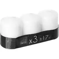 Atmosphera Créateur d'intérieur® Witte kaarsen, 3 stuks, Ø 5 x 7,5 cm