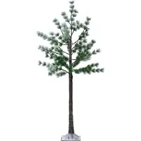 Annas collection LED Kerstboom 150 cm | Denneboom met sneeuw | Extra warm wit | 80 lampjes | Geschikt voor buiten