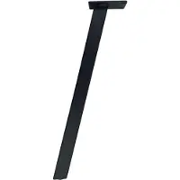Furniture Legs Europe Stalen schuine meubelpoot zwart vierkant 2,5 bij 2,5 cm en hoogte 36 cm