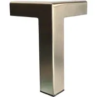 Furniture Legs Europe Stalen meubelpoot rvs look hoek 3 bij 3 cm en hoogte 15 cm