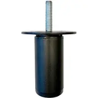 Furniture Legs Europe Stalen verstelbare meubelpoot zwart rond ø 3 cm en hoogte 6,5 cm (M8)