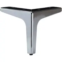 Furniture Legs Europe Stalen meubelpoot rvs look hoek 13,5 bij 13,5 cm en hoogte 13 cm