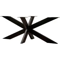 Furniture Legs Europe Stalen matrix zwart spinpoot 160 bij 70 cm en hoogte 72 cm (10 x 3 cm)