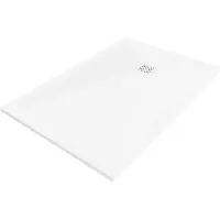 Mexen Stone+ rechthoekige composietdouchebak 110 x 90 , wit, witte afdekking - 44109011-W